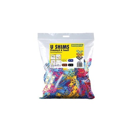 Nuvo Iron Broadfix Small and Large Plastic U Shims Assorted, 200PK U200A-US